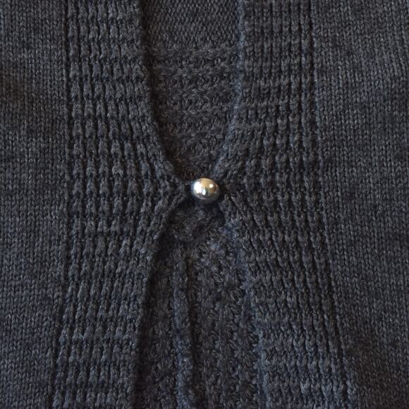 Halogen Gray Alpaca Blend Hooded Cocoon Cardigan Cape – One Size - Picture 4 of 8